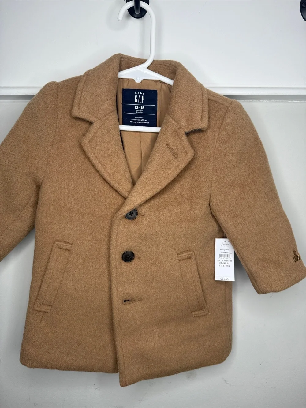 GAP Toddler Camel Pea Coat